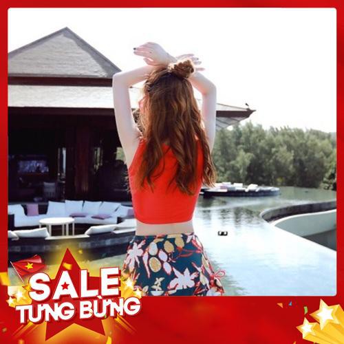 Set bikini đi biển 3 món( áo+váy+quần đùi ) - Hàng nhập khẩu