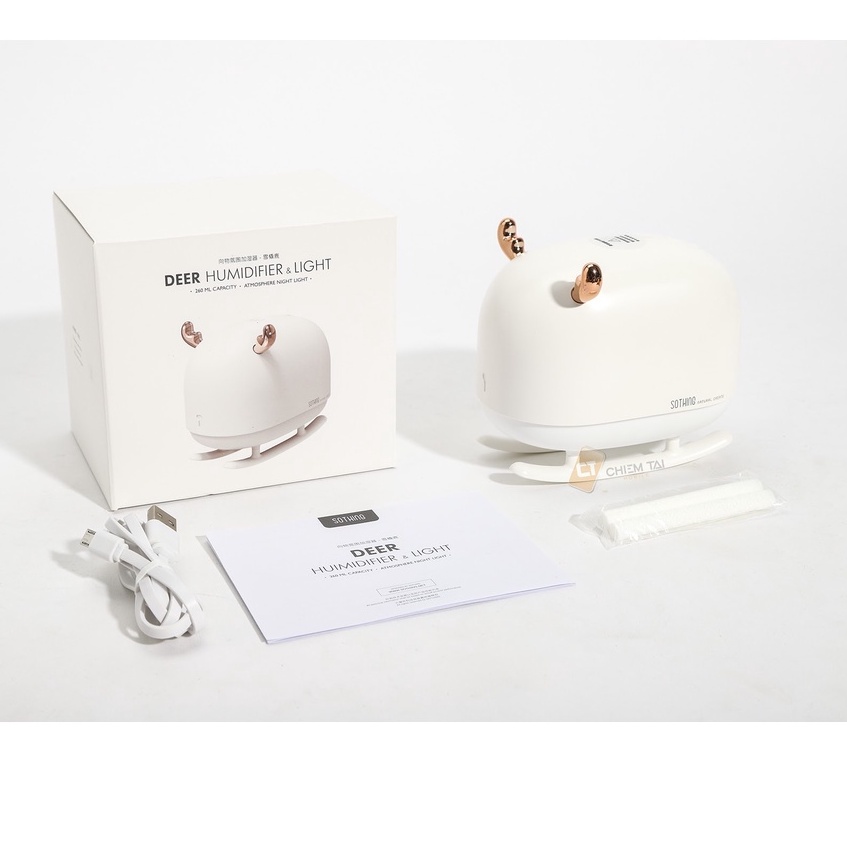 Máy tạo độ ẩm tích hợp đèn ngủ Xiaomi Sothing DSHJ-H009 - Dung tích 260ml - Có 2 chế độ tạo ẩm nhanh - Ánh sáng dịu nhẹ