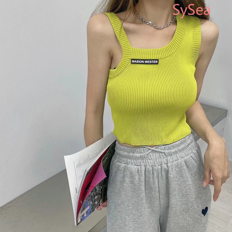 Áo Hai Dây Dệt Kim Thời Trang Mùa Hè Cho Nữ