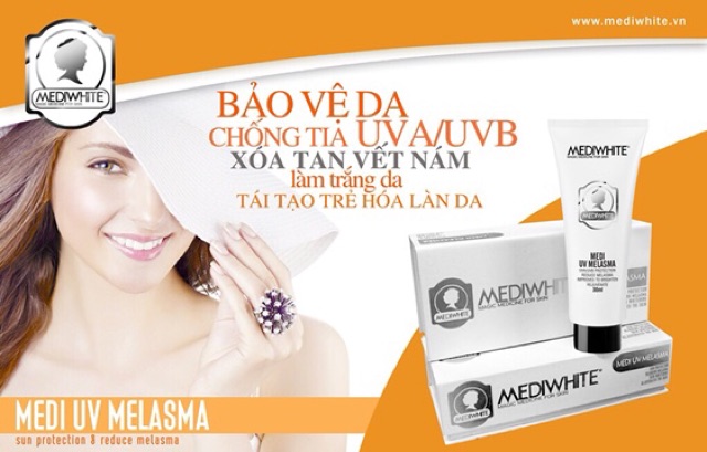 Kem Medi White Medi UV Melasma chống nắng hết Nám