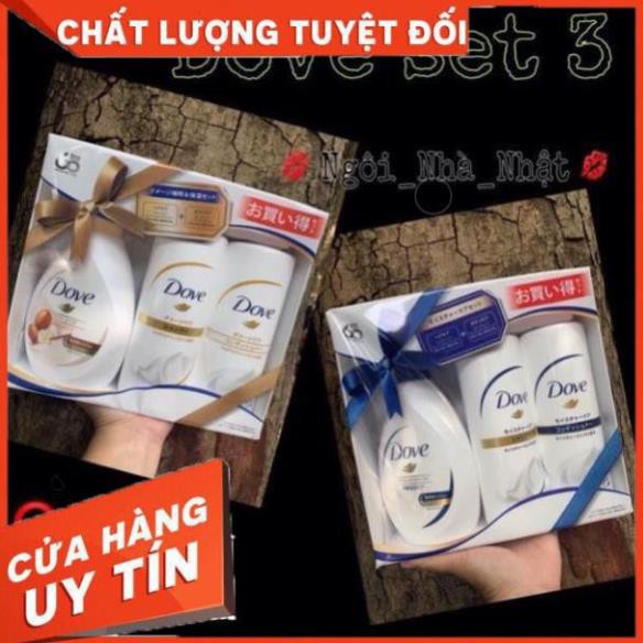 Bộ dầu gội xả tắm DOVE Set 3 Nhật Bản