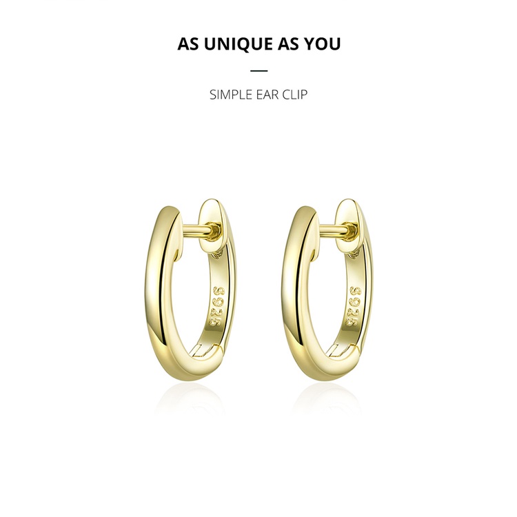 Cặp bông tai BAMOER bạc 925 thời trang đơn giản dành cho nữ