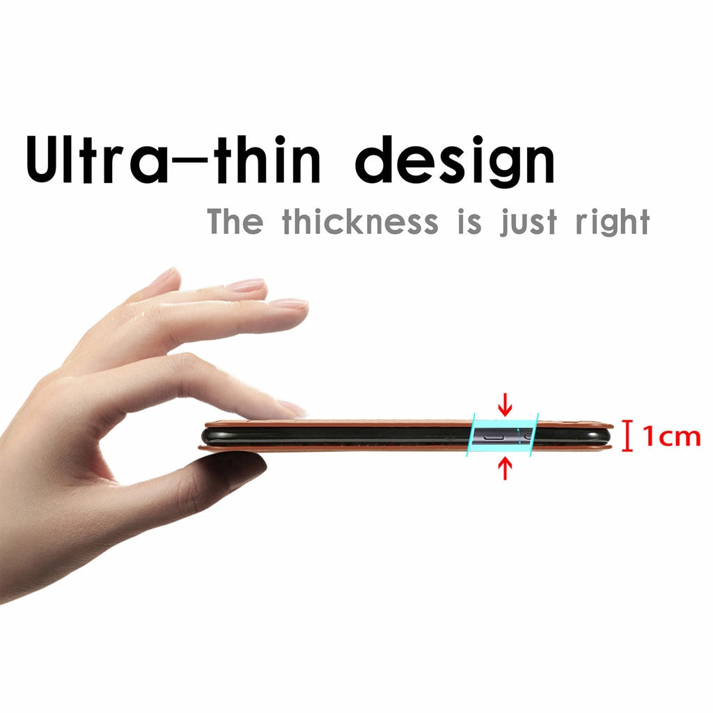 Bao da điện thoại dạng ví nắp lật có giá đỡ cho Sharp AQUOS Zero 2 SHV47 R6 R5G