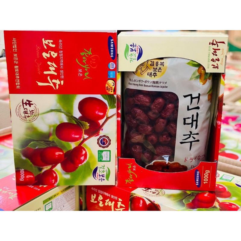 Táo đỏ Hàn Quốc hộp 1kg - Táo sấy khoo