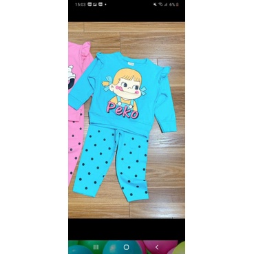 Bộ dài tay bé gái mickey