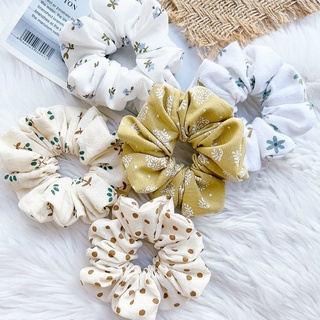 Buộc tóc / cột tóc / scrunchies vải thô cara xinh xắn