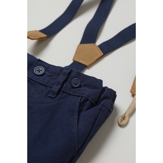 Bộ công tử có đai đeo kèm nơ cho bé chính hãng HM JP/US size 6-9m đến 2-3y