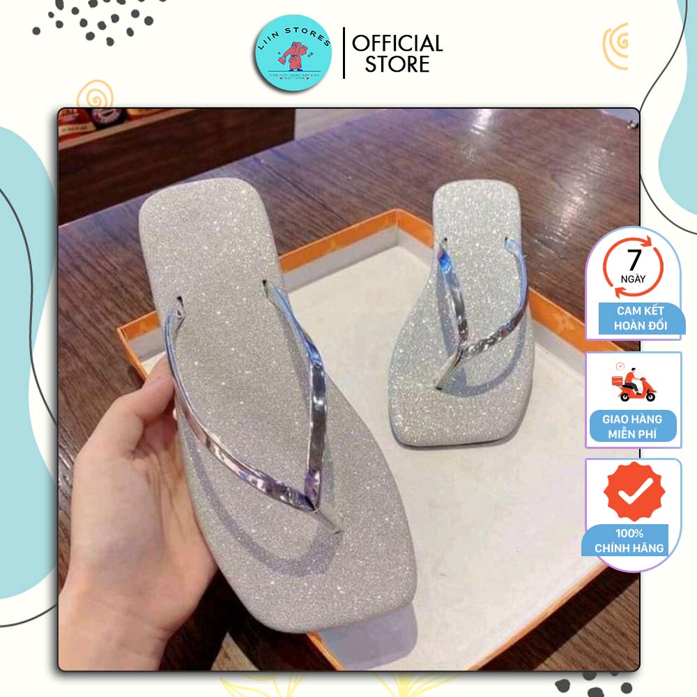 Dép Kẹp Kim Tuyến Lấp Lánh, Sang Trọng Chất Liệu Đế Chống Trơn Trượt, Phù Hợp Đi Chơi - L0029