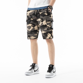 Quần short thể thao nam 100% cotton họa tiết rằn ri thời trang