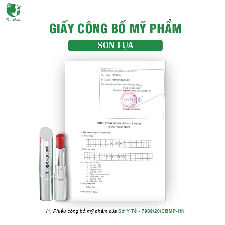 Son Lụa Không Chì Smom Dành Cho Mẹ