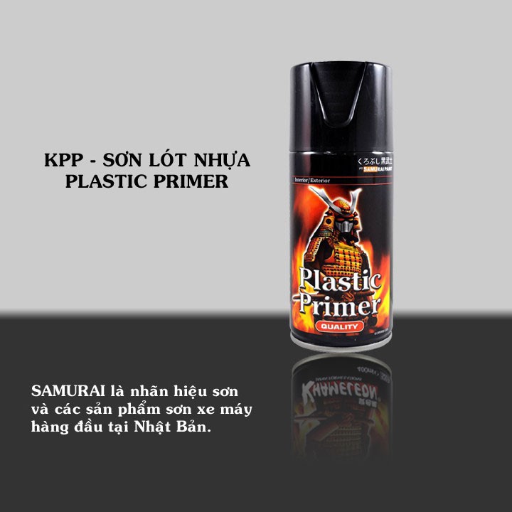 Chai Xịt Sơn Samurai KPP Chính Hãng - Sơn Lót Nhựa Nhám Đen