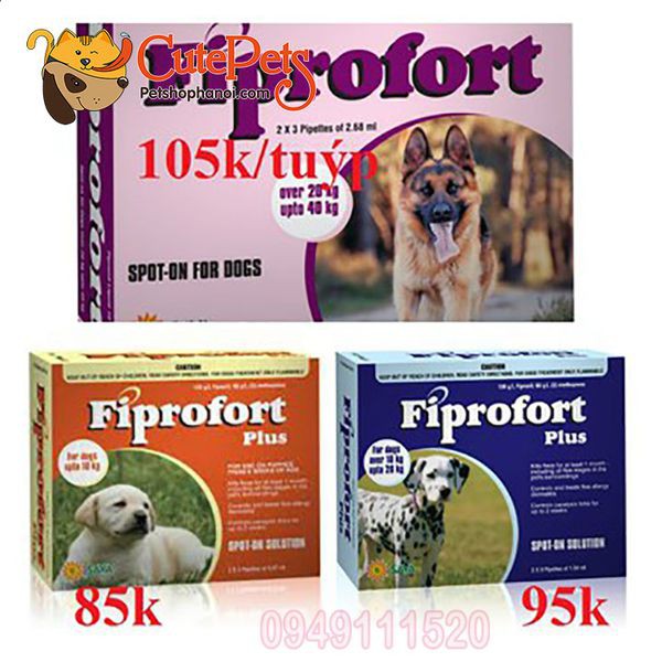 Nhỏ gáy trị bọ cho chó mèo Fiprofort Plus [1 ống] - Phụ kiện thú cưng Hà Nội