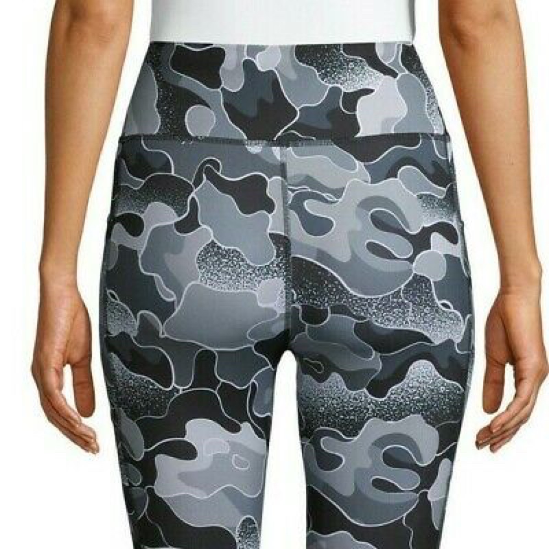 Quần Legging Avia Cạp Cao Xuất Xịn Thể Thao, Tập GYM, Yoga Loang Đen