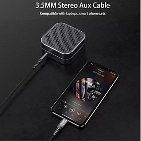 Jack Chuyển Wiwu AUX Stereo Cable 3.5mm To USB- C YP03 Chất Liệu Hợp Kim Nhôm Chất Lượng Cao, Bền Bỉ - Hàng Chính Hãng