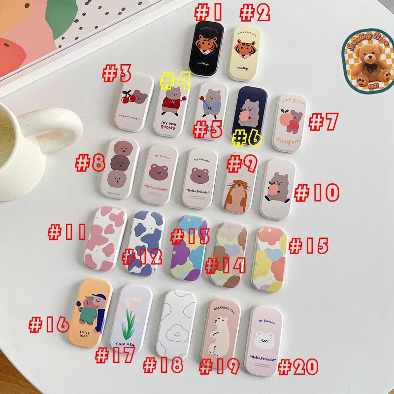 Giá Đỡ Điện Thoại Dạng Kéo Họa Tiết Hoạt Hình Phong Cách Hàn Quốc