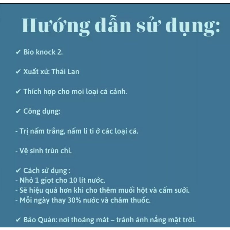 Bio nock 1 2 3 4 : Xử lý nước - 🍄 - Thối Đuôi - Ký Sinh Trùng , Bể Cá