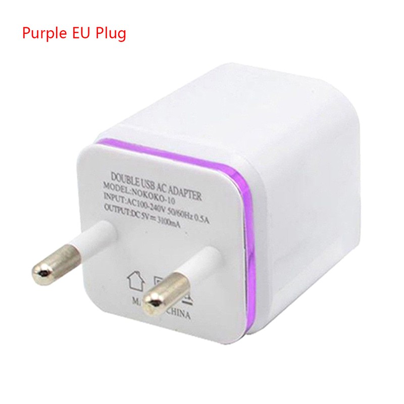 Củ Sạc 2 Cổng Usb 5v 2.1a / 1a Cho Iphone Samsung Jelly