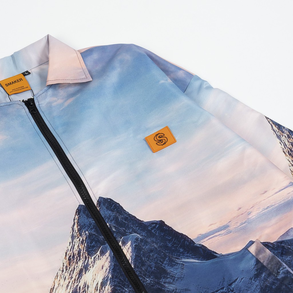 Áo khoác Jacket họa tiết 3D độc đáo, Local Brand chính hãng, chất nillon cao cấp, Unisex - "THE MOUTAIN" JACKET