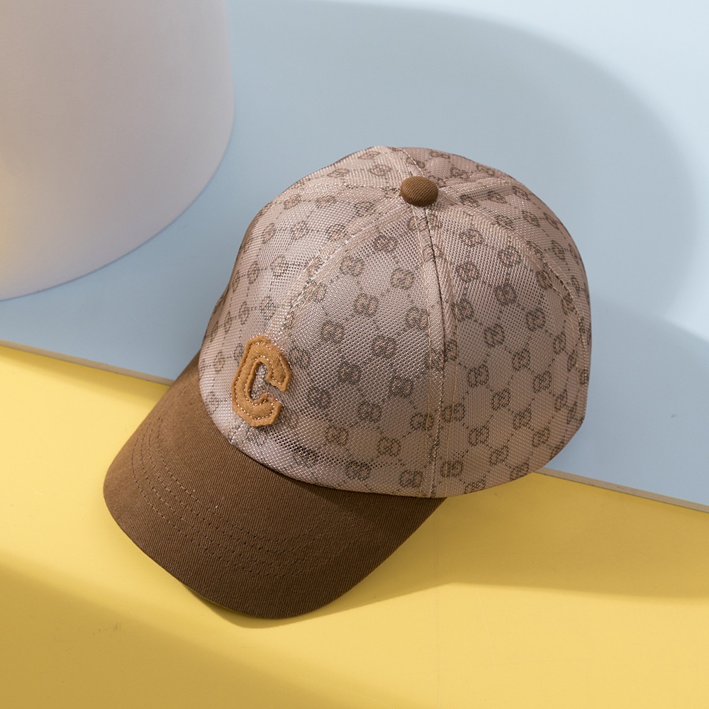 Mũ Lưỡi Trai Phối Lưới Thêu Chữ C Thoáng Khí Thời Trang Mùa Hè Cho Bé 3-8 Tuổi