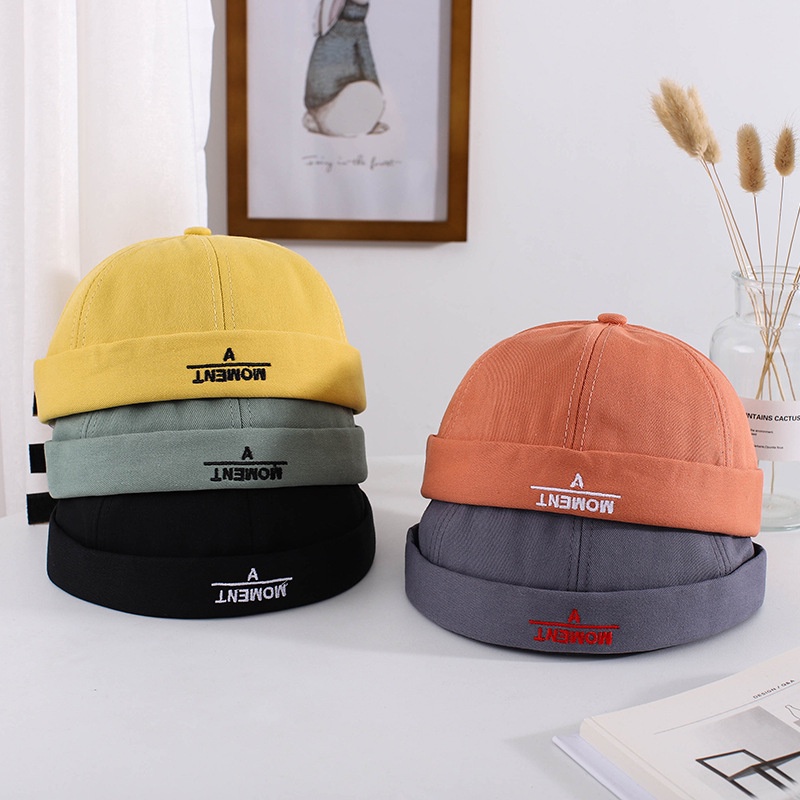 Nón Beanie Cotton Không Vành Unisex Che Phủ Toàn Diện Phong Cách Retro Có Thể Điều Chỉnh Cho Nam Nữ