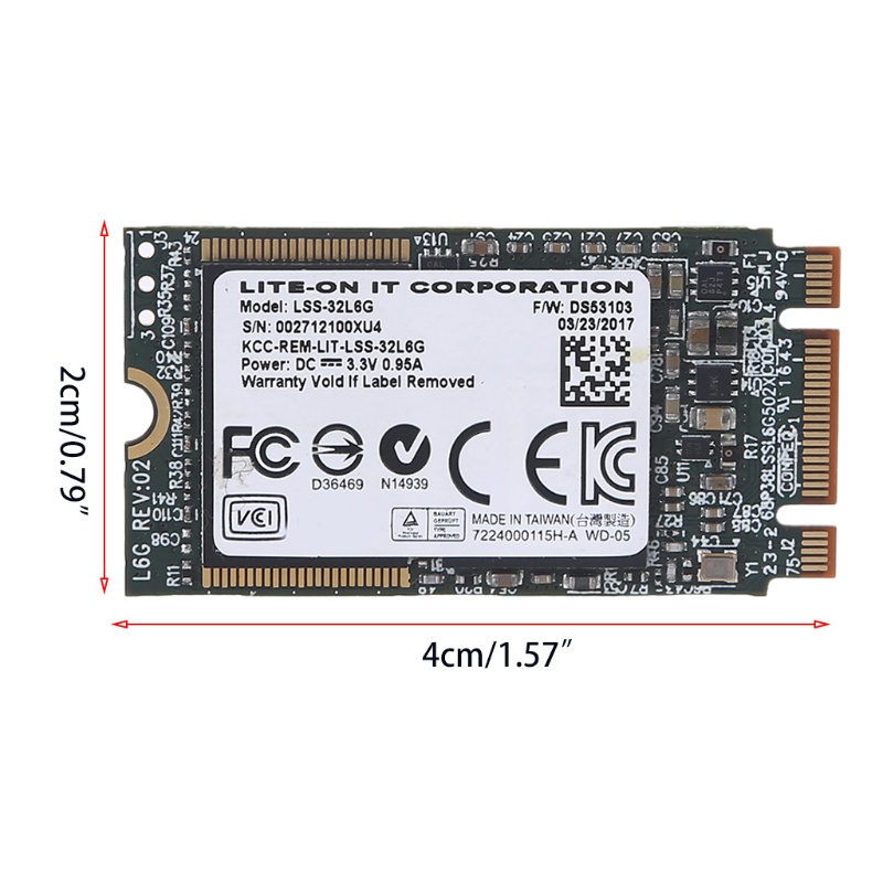 Ổ cứng trong SSD LITE-ON 32GB hiệu suất cao LSS-32L6G-HP M.2 2242 SSD HDD MLC dành cho laptop