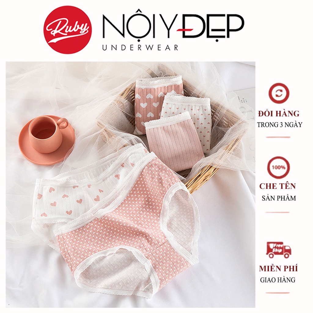Quần Lót Cotton Cao Cấp Lưng Vừa Thiết Kế Đáng Yêu QL28