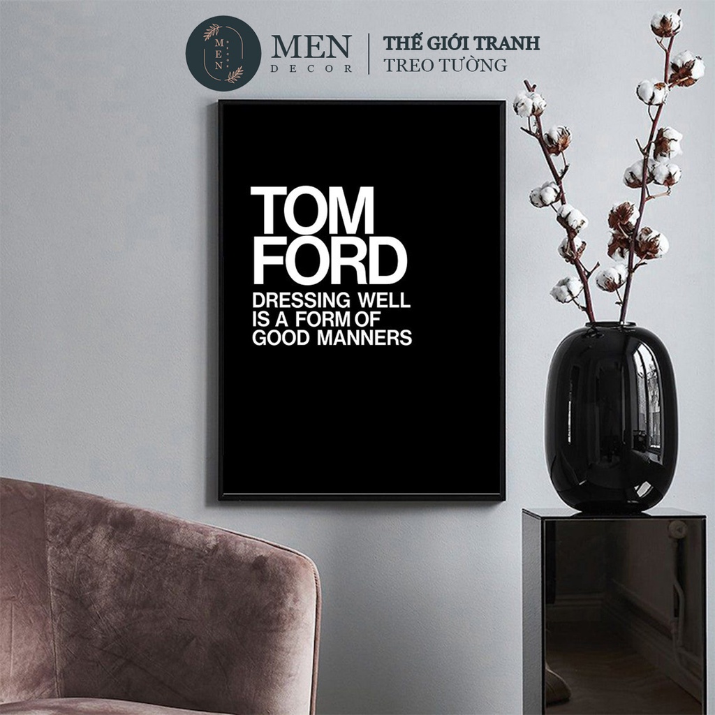 Tranh treo tường canvas thương hiệu thời trang 02 cho phòng khách ngủ - MEN DECOR