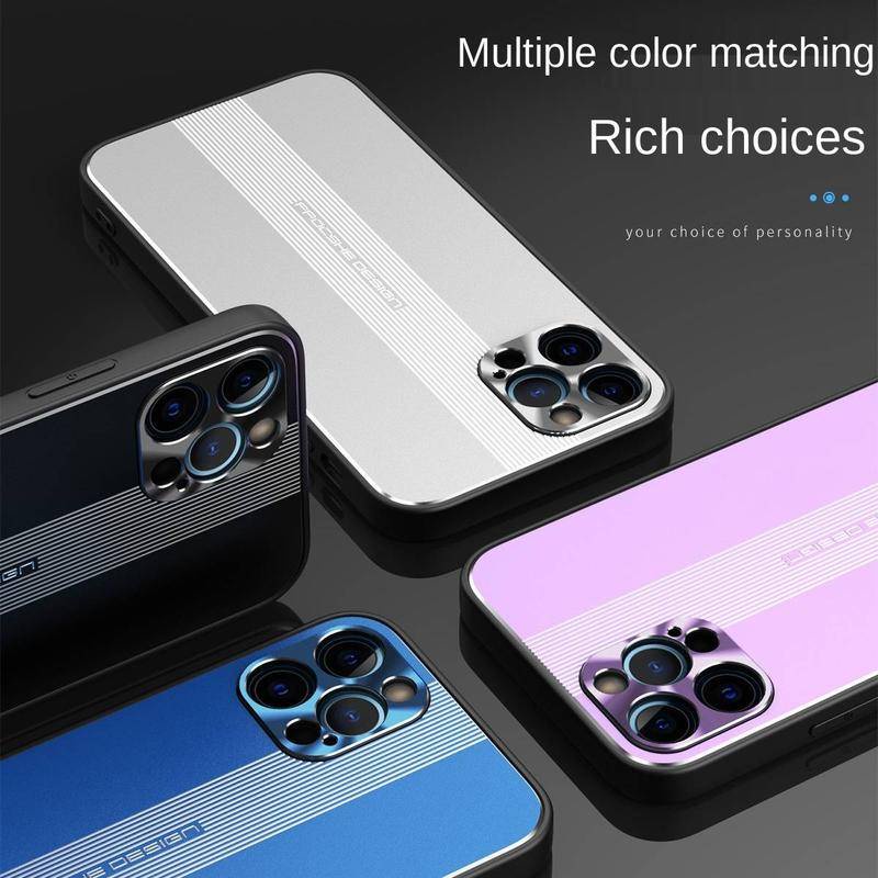 Ốp Điện Thoại Hợp Kim Nhôm Màu Đục Chống Sốc Cho for 12 12pro 12promax 11 11pro 11promax Xr Xs X Xsmax 7 8 Plus