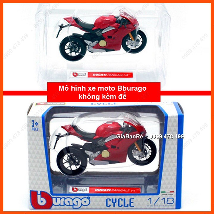 Xe Mô Hình Moto Ducati Panigale V4 Tỉ Lệ 1:18 - Bburago - 8788