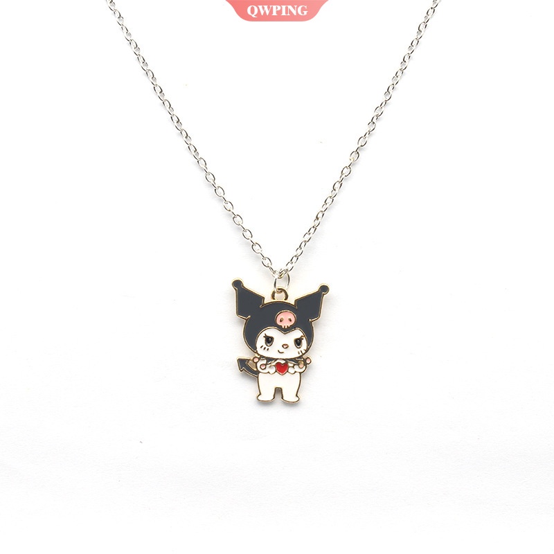 Sanrios Vòng cổ Chuỗi Hạt Mặt Kuromi Kawaii Dễ Thương Làm Quà Tặng Bạn Bè