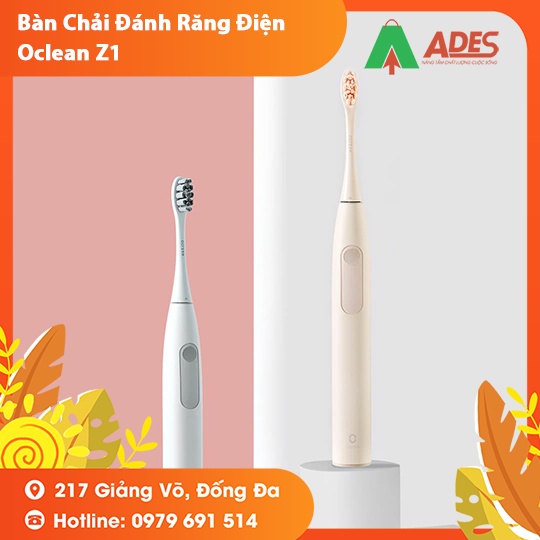 Bàn chải đánh răng điện Oclean Z1 - Hàng Chính Hãng - Sạc nhanh không dây, Màn hình Led, Kháng nước IPX7