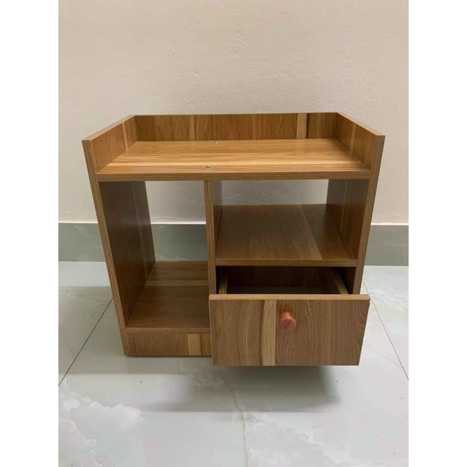 KỆ Tủ Để Đầu Giường 1 Ngăn và 2 Ngăn Vuông Màu Gỗ 40 x 26 x 32.5cm (GIÁ TẠI XƯỞNG)