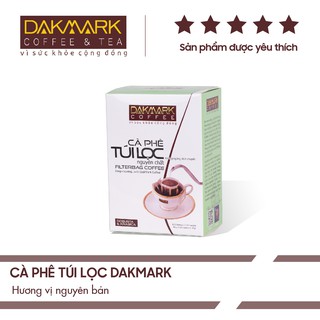 Cà phê túi lọc DakMark, nguyên chất, hòa quyện Arabica và Robusta (hộp 5 gói x 18g)