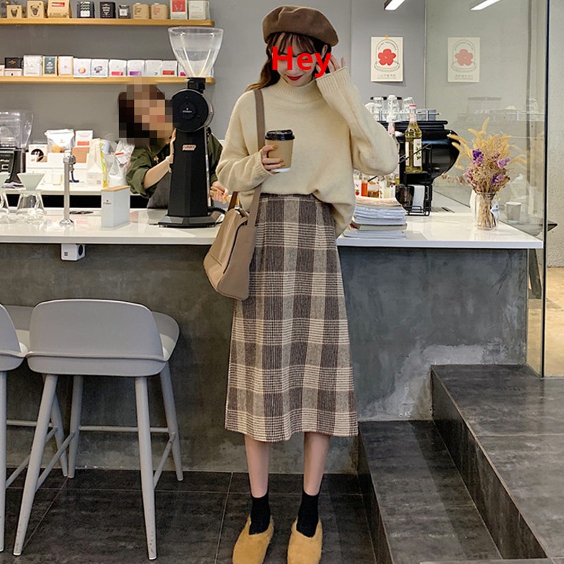 CÓ SẴN [ORDER] Chân váy dạ kẻ dáng bút chì ulzzang GIẢM GIÁ | BigBuy360 - bigbuy360.vn