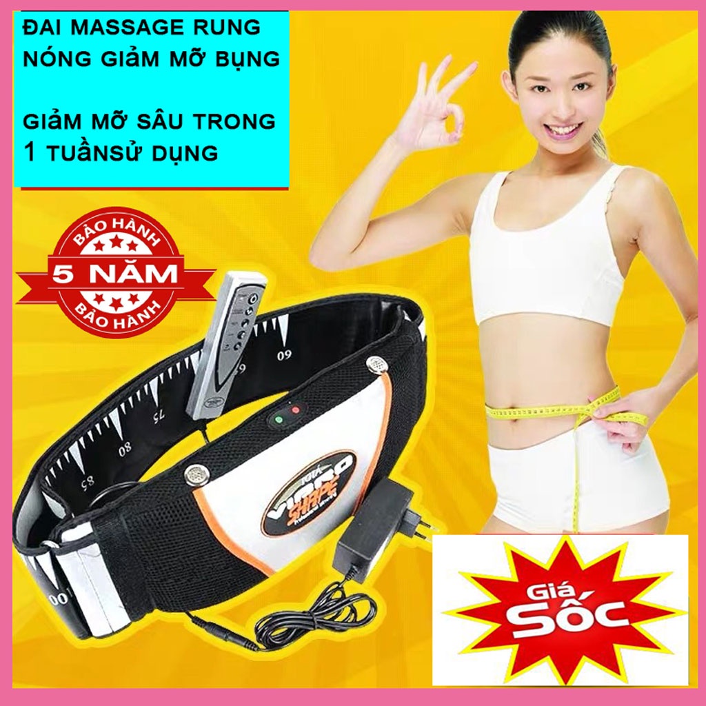 Đai Massage, Máy massage Rung Nóng Giảm Mỡ Bụng Và Toàn Thân Hiệu Quả
