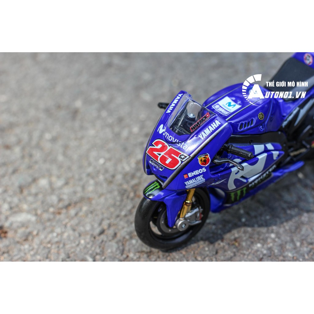 MÔ HÌNH XE MOTO GP YAMAHA FACTORY RACING 2018 MAVERICK VINALES NO.25 1:18 MAISTO 5818