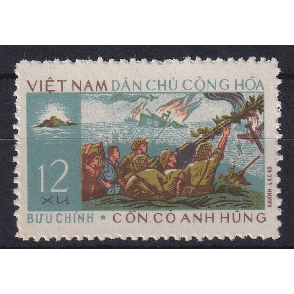 Tem sưu tập MS 190 Tem Việt Nam Cồn Cỏ Anh Hùng 1966