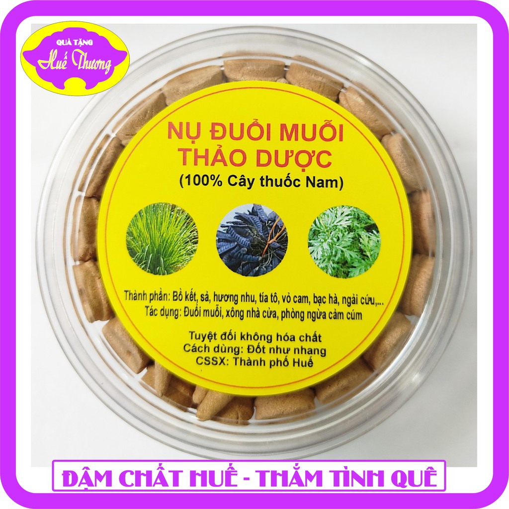 Nụ đuổi muỗi thảo dược hộp 40 nụ - Trầm nụ thảo mộc Huế - Xông áng thờ, xông nhà