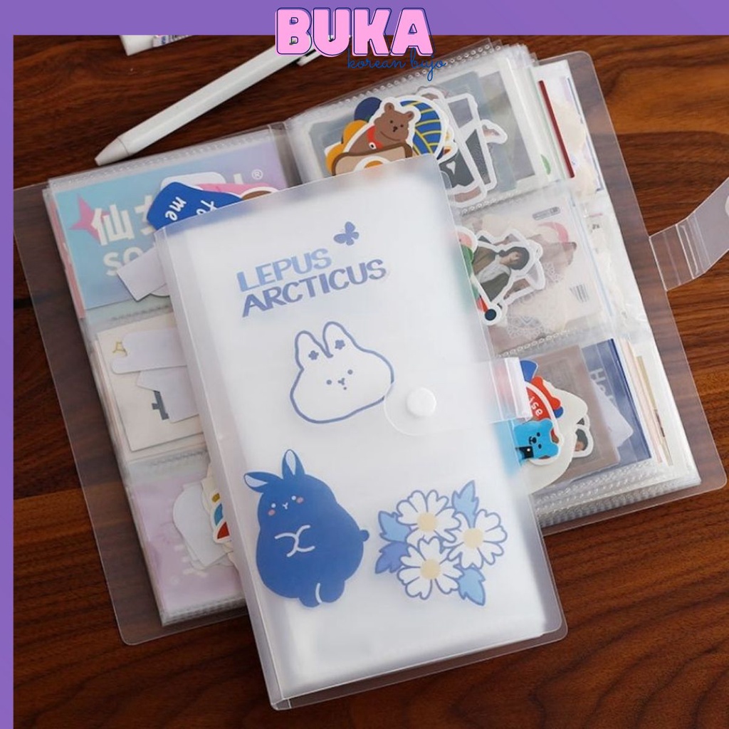 Collect book đựng thẻ Buka album ảnh 240 ô 57*90mm cúc bấm sổ lưu trữ sticker SML