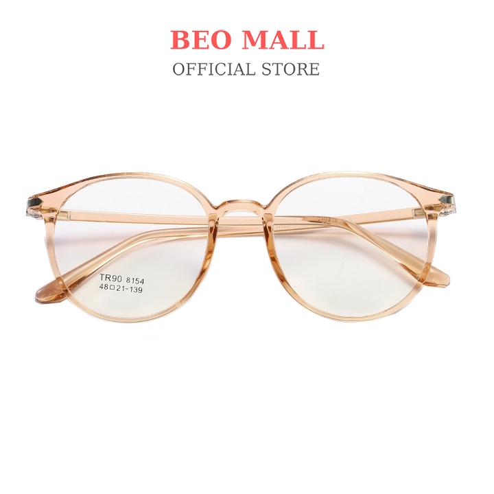 Gọng kính nữ tròn siêu đẹp BEOMALL thiết kế mềm mại và sang trọng kết hợp chất liệu bền cao cấp 8154