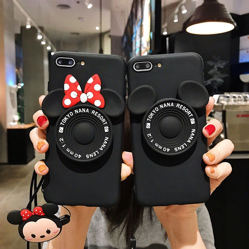 Ốp điện thoại có gương thích hợp cho iphone 13 11 12 12promax cute cartoon 6 6s 7 8 plus x xs 11 pro max promax