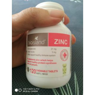 Viên kẽm Zinc Bioisland 120v
