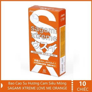 Bao Cao Su Siêu mỏng cao cấp 10 chiếc Sagami Xtreme Orange