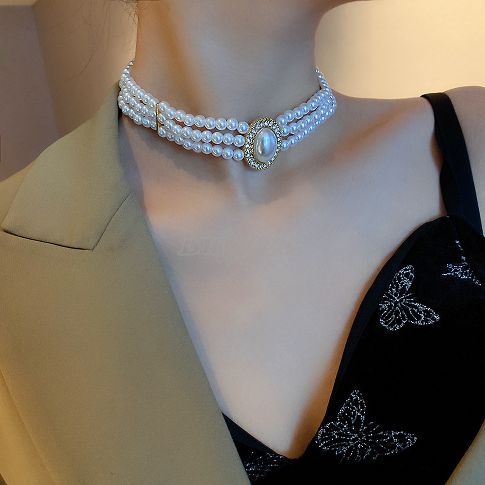 Vòng cổ Nhiều Tầng Phong Cách Retro Thời Trang Cho Nữ