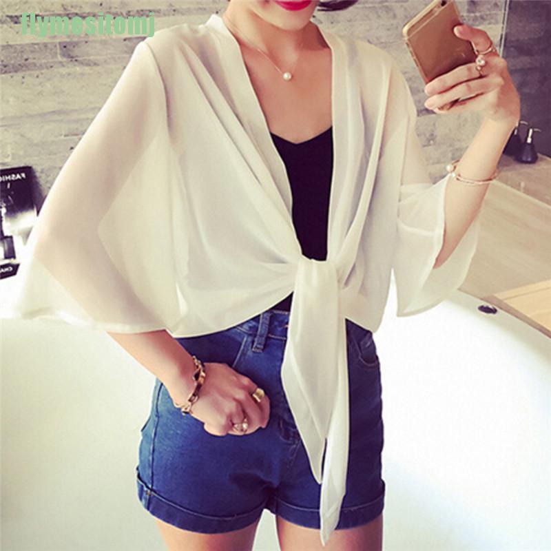 Áo cardigan vải voan mặc ngoài bikini bảo vệ khỏi ánh nắng thời trang mùa hè cho nữ