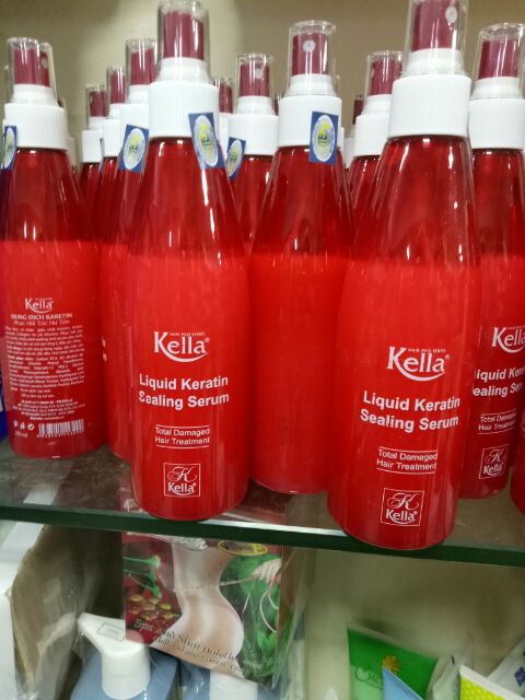 Xịt dưỡng tóc Keratin phục hồi hư tổn Kella 250ml