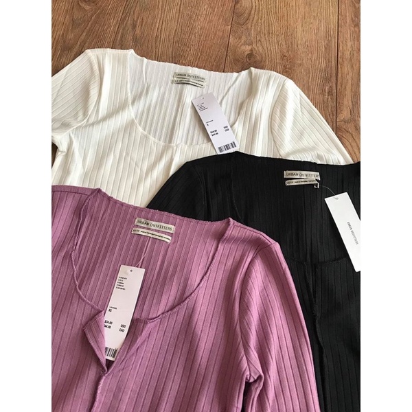 Áo Thun Ôm Tay Dài, Cổ Xẻ Cách Điệu. Hàng Xuất Khẩu Cao Cấp | BigBuy360 - bigbuy360.vn