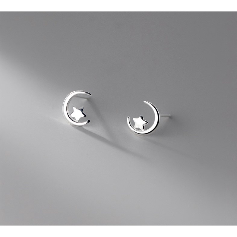 Khuyên tai nữ mạ bạc 925 hình tam giác chính hãng không gỉ trang sức bạc CINLA KT011