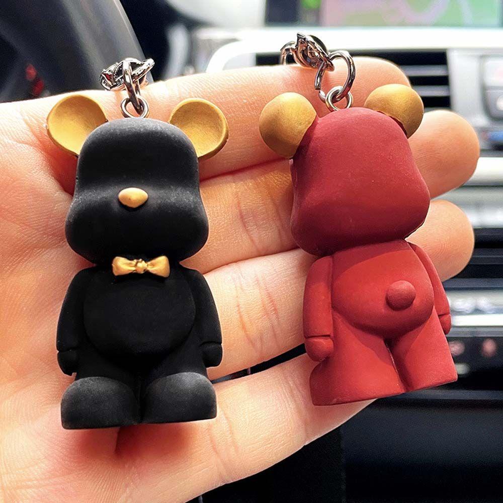 Móc Khóa Hình Gấu Thắt Nơ Hoạt Hình Sáng Tạo