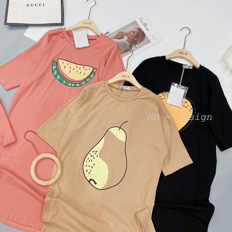 Áo thụng hoạ tiết hoa quả diện ở nhà hay đi chơi đều đc ạ (TL8800) | BigBuy360 - bigbuy360.vn